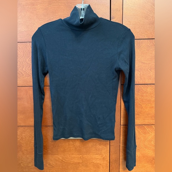 PERFECT WHITE TEE LAURYN MOCK NECK RIBBED TOP - Picture 2 of 7